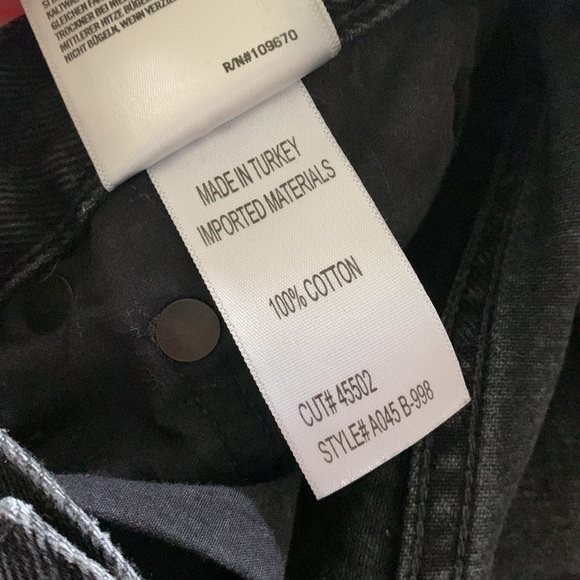 Agolde Jamie high rise jeans size 27 distressed Black Wash Classic Tapered Denim - Picture 8 of 16